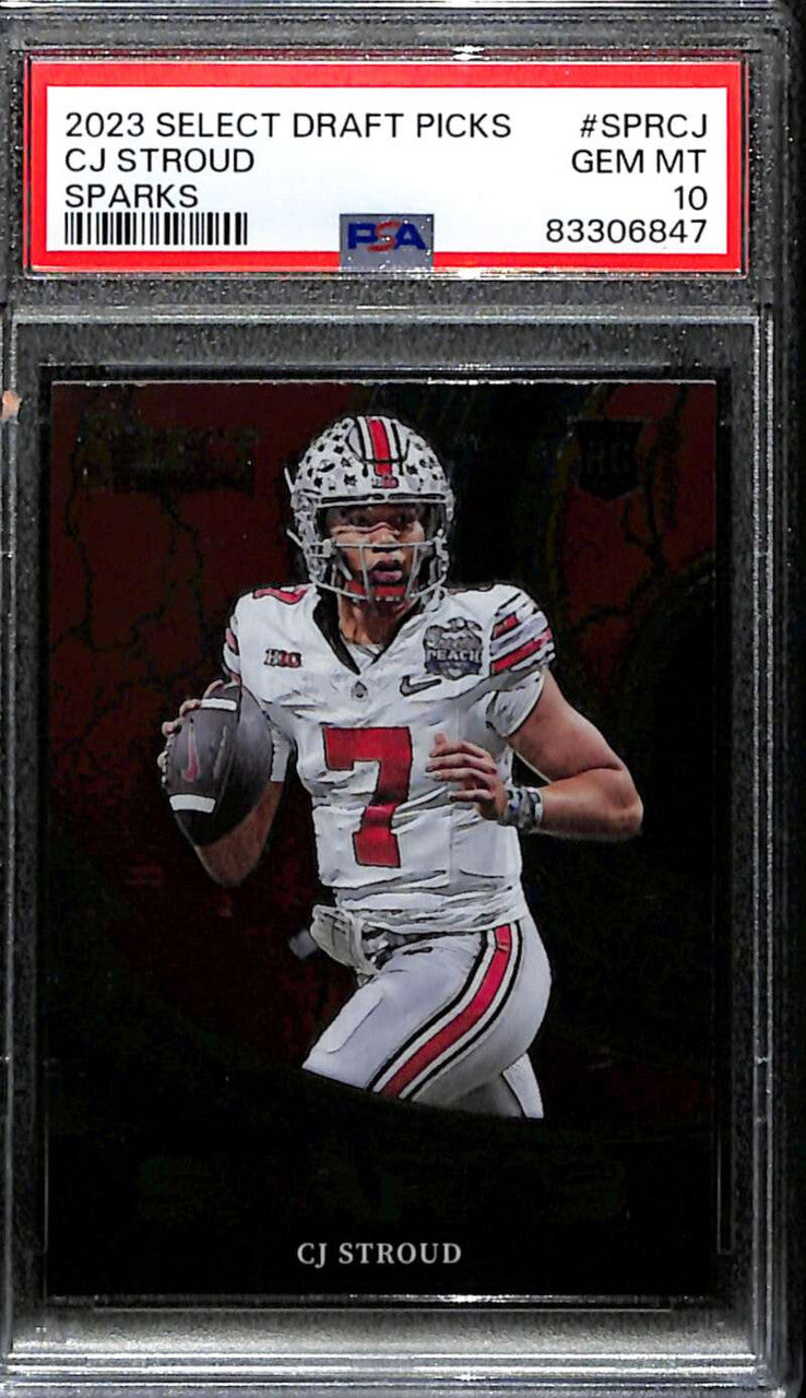 2023 Select Draft Picks Sparks 2 CJ Stroud Rookie PSA 10 GEM MT