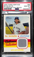 2020 Topps Heritage Clubhouse Collection Relics Bo Bichette Rookie Jersey PSA 10