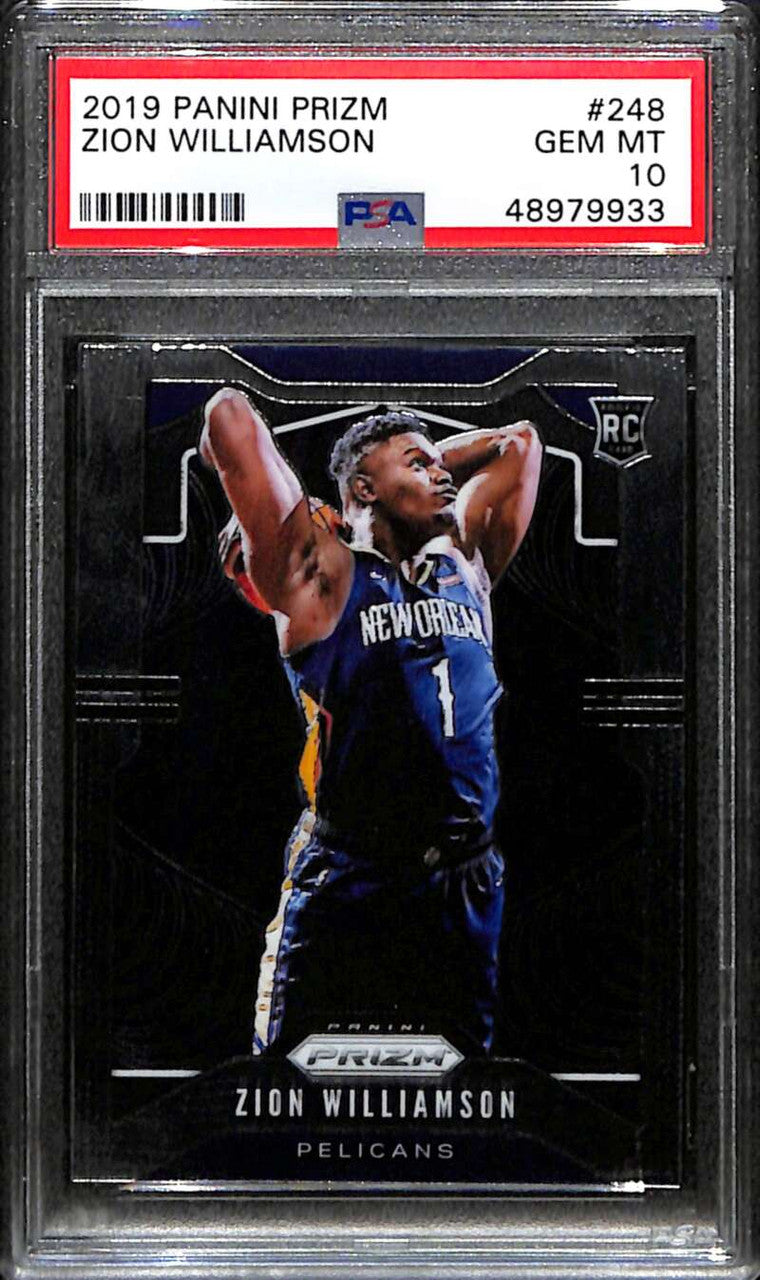 2019-20 Panini Prizm 248 Zion Williamson Rookie PSA 10 GEM MT