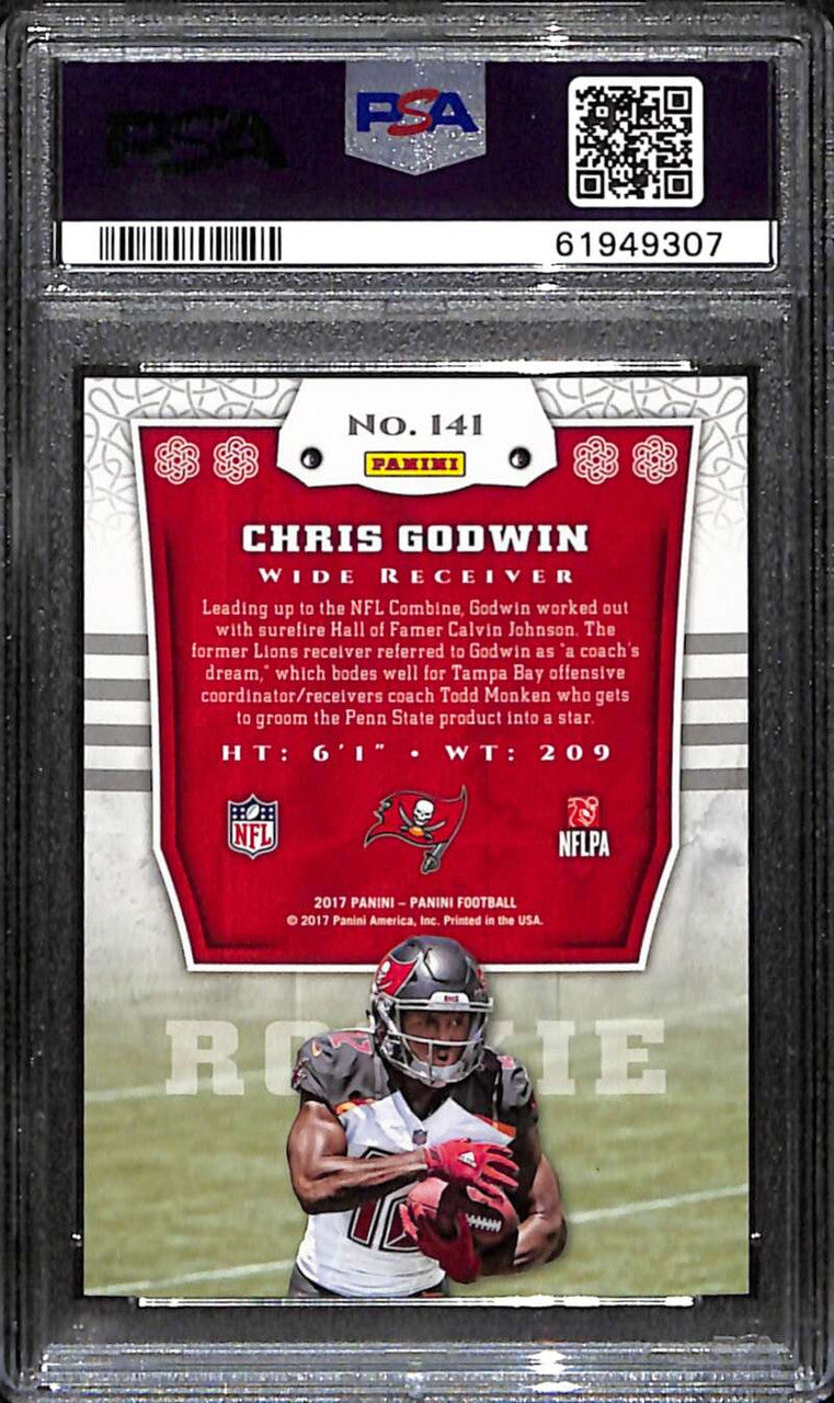 2017 Panini Gold Knight 141 Chris Godwin Rookie 4/10 PSA 9 MINT