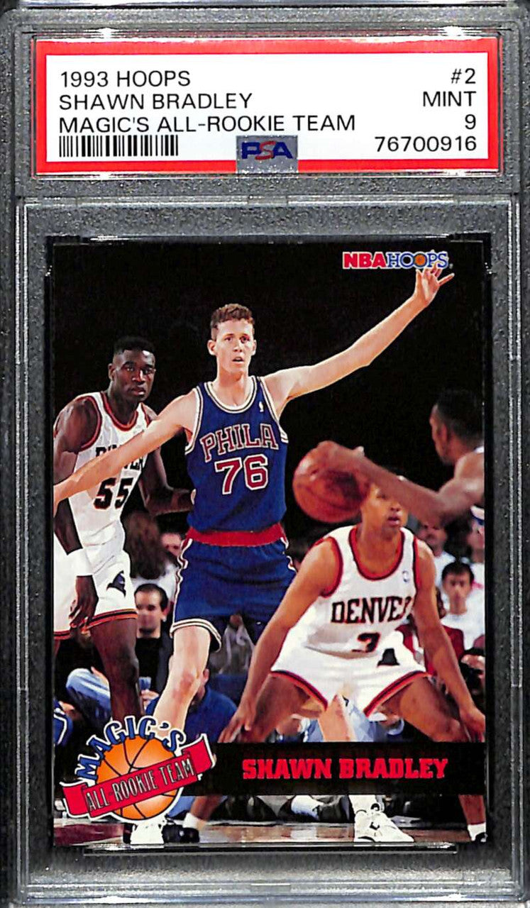 1993-94 Hoops Magic's All-Rookies 2 Shawn Bradley Rookie PSA 9 MINT