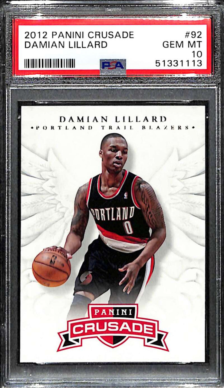 SOLD 152862 2012-13 Panini Crusade 92 Damian Lillard Rookie PSA 10 GEM MT 51331113