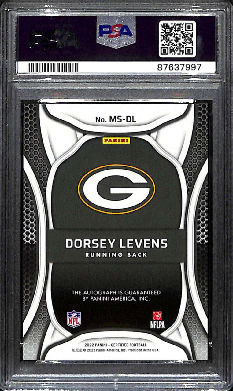 2022 Certified Mirror Signatures Orange 40 Dorsey Levens Auto 5/50 PSA 10 GEM MT