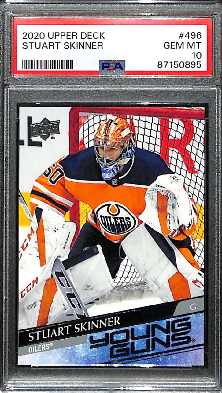 2020-21 Upper Deck 496 Stuart Skinner Rookie YG Young Guns PSA 10 GEM MT