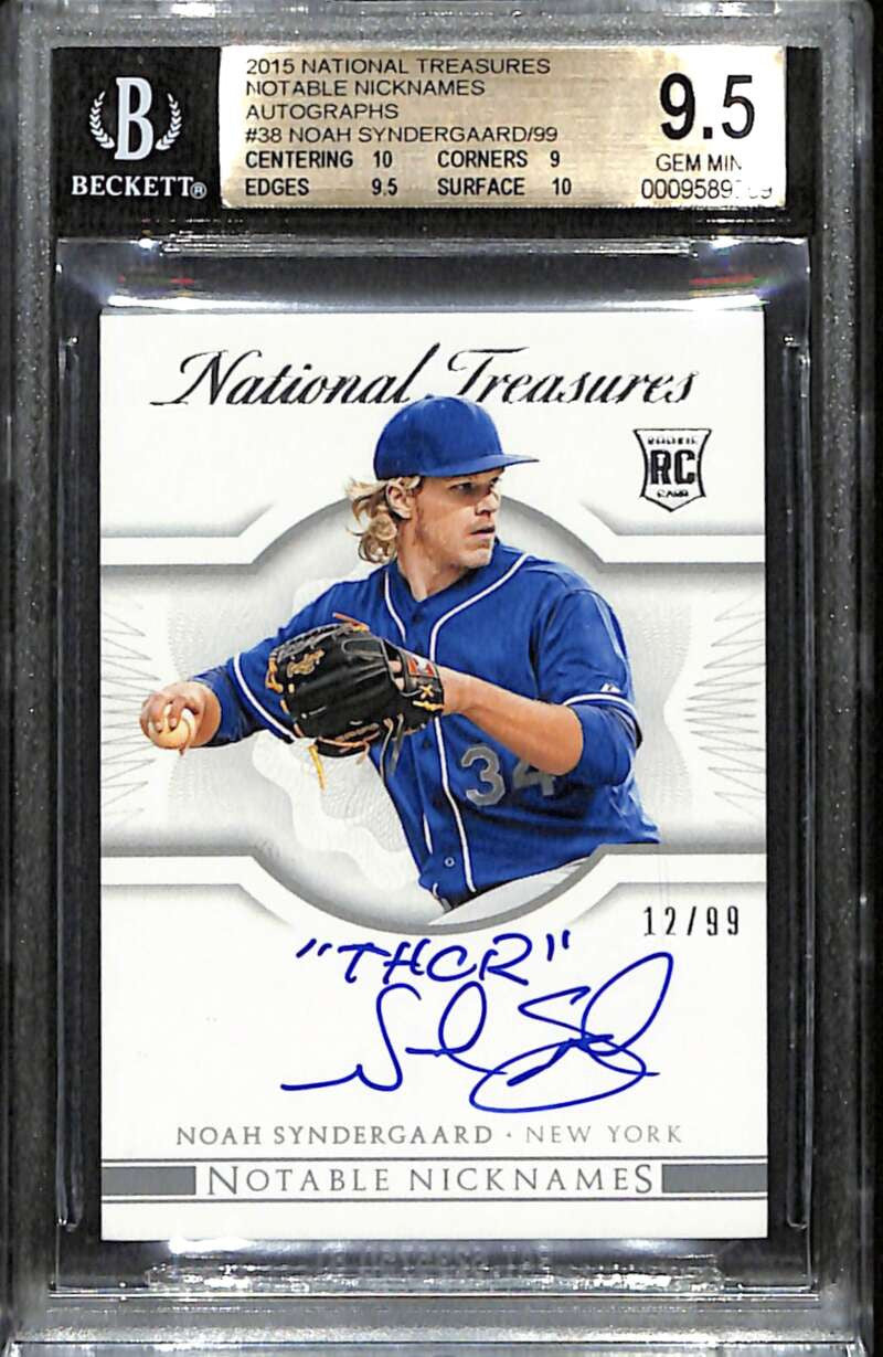 2015 National Treasures Notable Nicknames Noah Syndergaard RC Auto 12/99 BGS 9.5