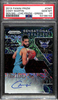 2019-20 Panini Prizm Sensational Signatures Green Cody Martin RC Auto 6/8 PSA 10