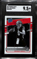 2020 Donruss Optic Rated Rookies Variation 301 Joe Burrow Rookie SGC 9.5 MT+
