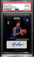 2023-24 Panini Prizm Rookie Signatures 34 Dereck Lively II Rookie Auto PSA 10