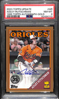 2023 Topps Update '88 Autographs Gold Adley Rutschman Rookie Auto 35/50 PSA 8
