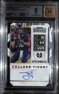 2020 Panini Contenders Draft Diamond Ticket Jordan Love RC Auto 4/11 BGS 9 10
