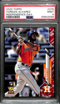 2020 Topps Independence Day 276 Yordan Alvarez Rookie 53/76 PSA 9 MINT