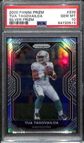 2020 Panini Prizm Prizms Silver Refractor 339 Tua Tagovailoa Rookie PSA 10 GEM