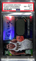 2013-14 Panini Spectra 120 Giannis Antetokounmpo Rookie Jersey Auto PSA 8.5