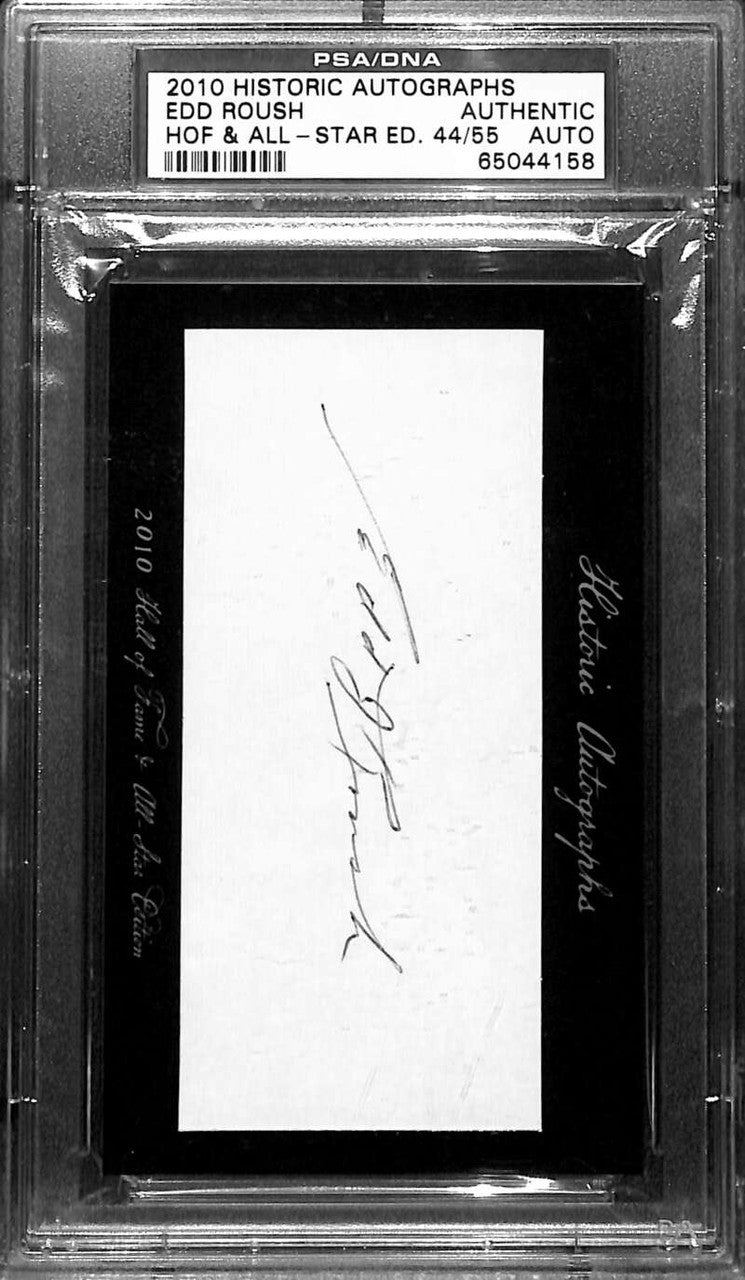 SOLD 153274 2010 Historic Autographs Hall of Fame All-Star Edition Edd Roush PSA/DNA Auto