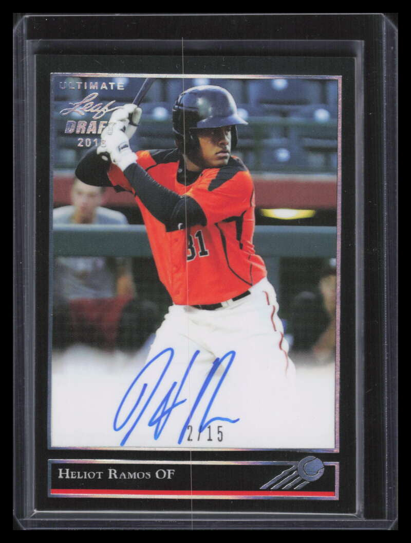 DELETE 153311 2018 Leaf Ultimate Draft 92 Silver Prismatic bghr1 Heliot Ramos Rookie Auto 2/15