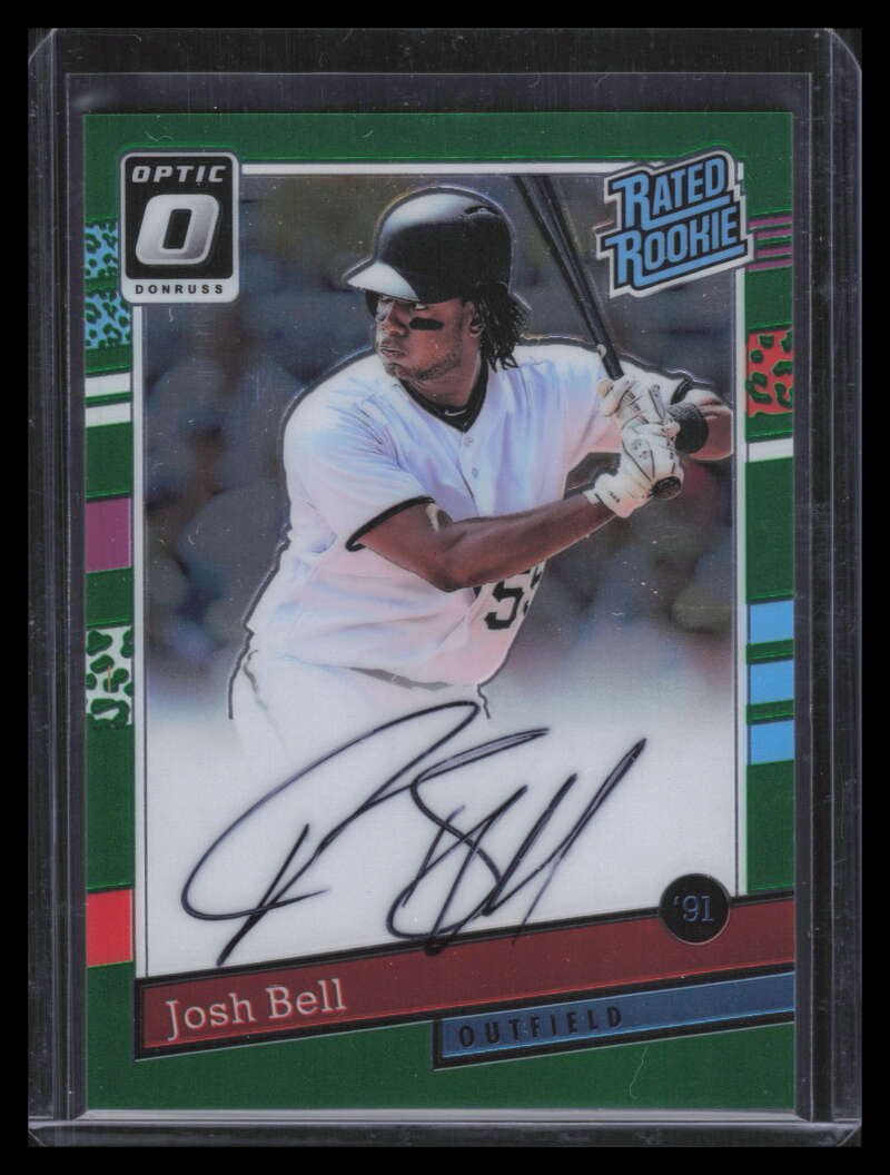 2017 Donruss Optic Rated '91 Retro Signatures Green Josh Bell Rookie Auto 3/5