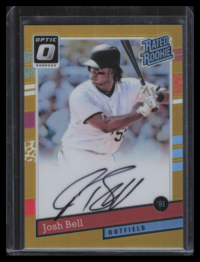 2017 Donruss Optic Rated '91 Retro Signatures Gold Josh Bell Rookie Auto 3/5