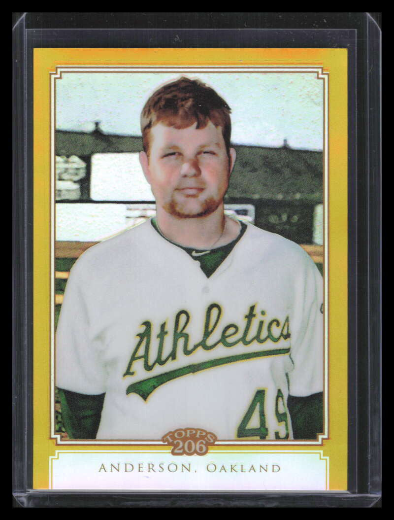 2010 Topps Chrome 206 Chrome Gold Refractor tc24 Brett Anderson 4/50