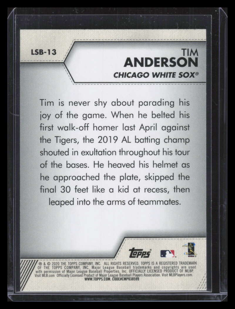 2020 Topps Opening Day The Lighter Side of Baseball lsb13 Tim Anderson