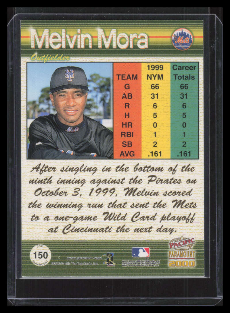 2000 Paramount Premiere Date 150 Melvin Mora 6/50