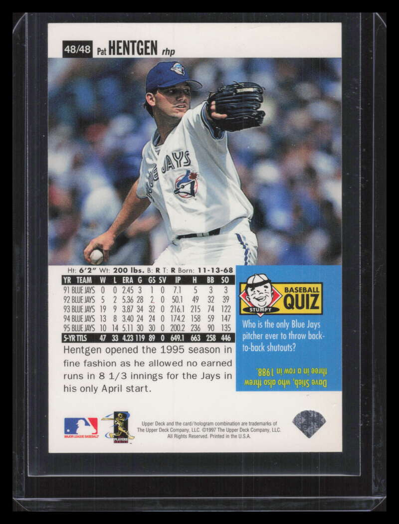 1996 Upper Deck Folz Minis 48 Pat Hentgen