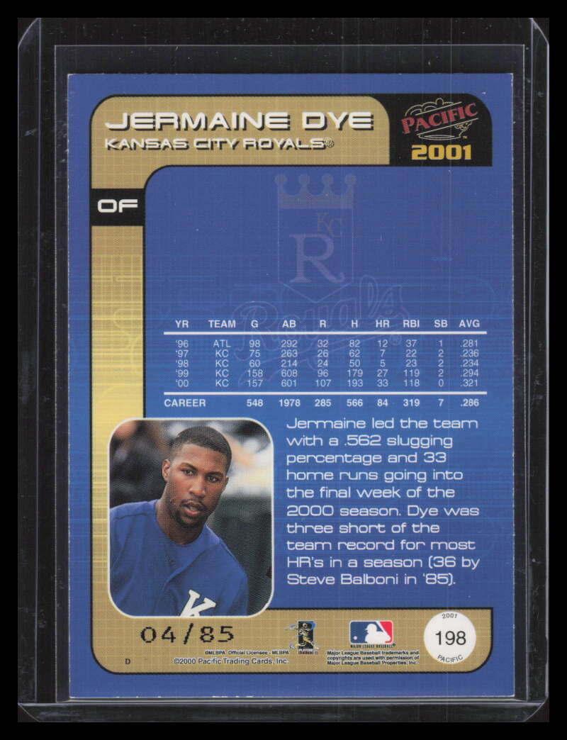 2001 Pacific Retail LTD 198 Jermaine Dye 4/85