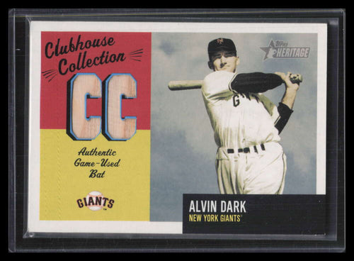 2002 Topps Heritage Clubhouse Collection CCAD Alvin Dark Bat