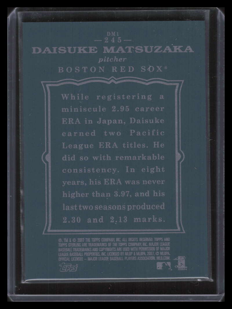 2007 Topps Sterling 245 Daisuke Matsuzaka Rookie 234/250