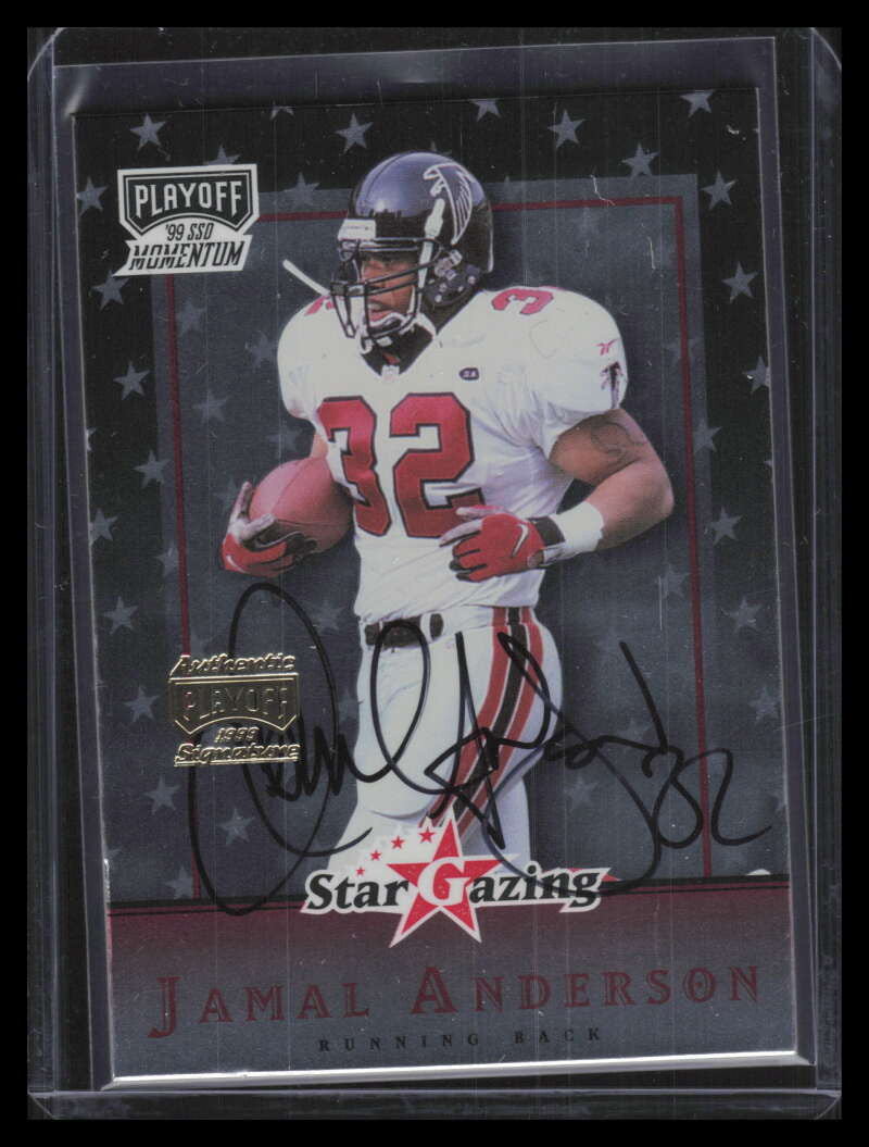 1999 Playoff Momentum SSD Star Gazing sg8 Jamal Anderson Auto