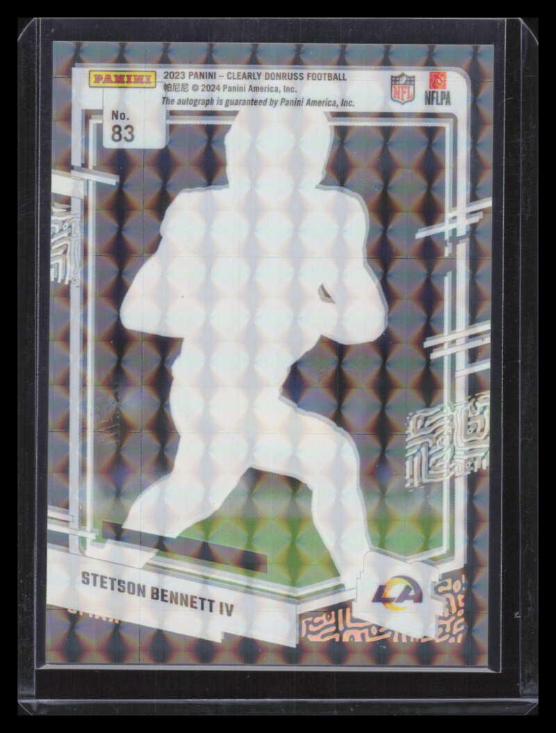 DELETE 153571 2023 Clearly Donruss Rated Autographs Holo Mosaic Stetson Bennett IV Rookie Auto