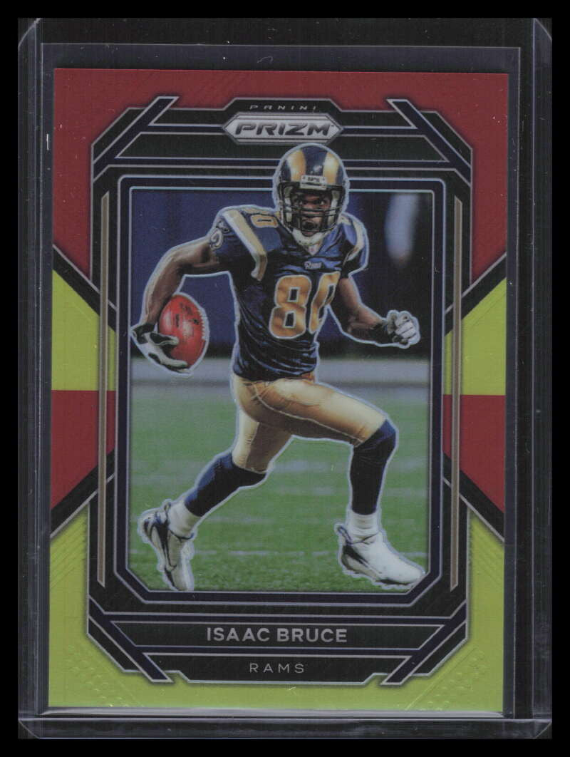2022 Panini Prizm Prizms Red and Yellow Refractor 168 Isaac Bruce 39/44