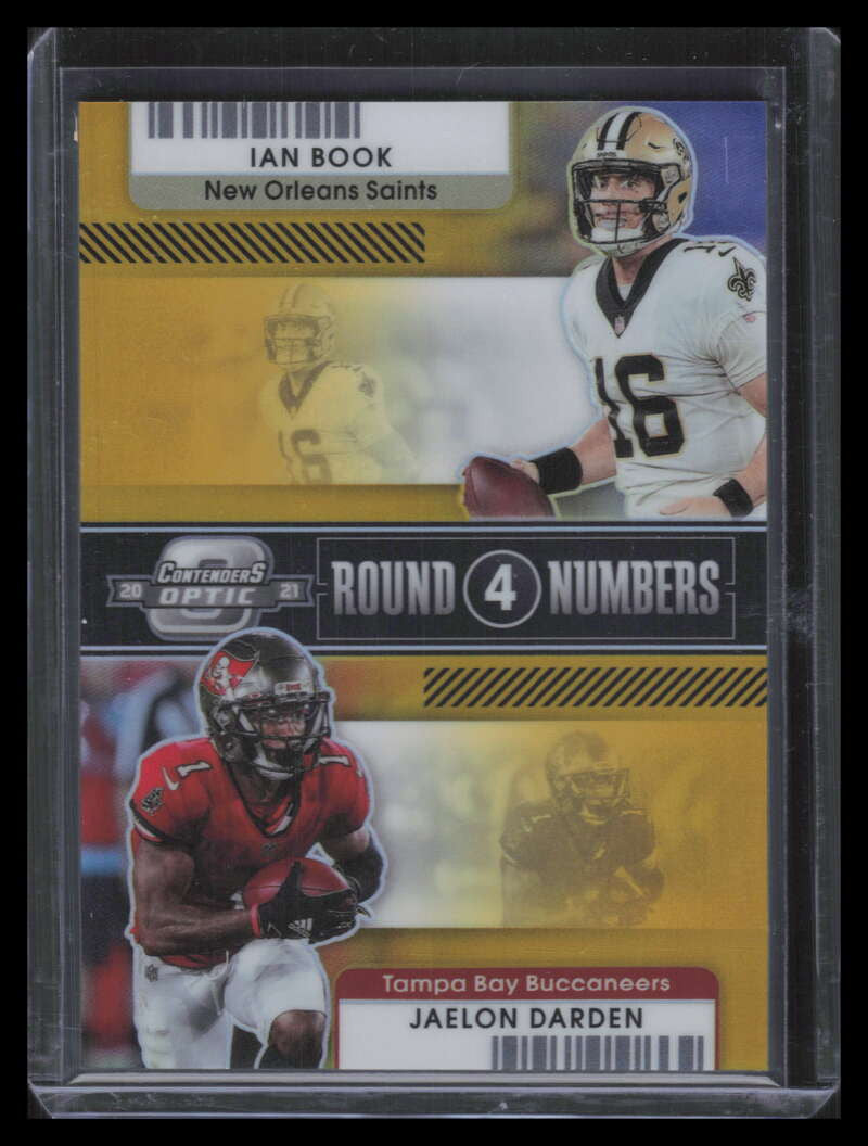 2021 Panini Contenders Optic Round Numbers Gold 22 Ian Book Darden Rookie 10/10