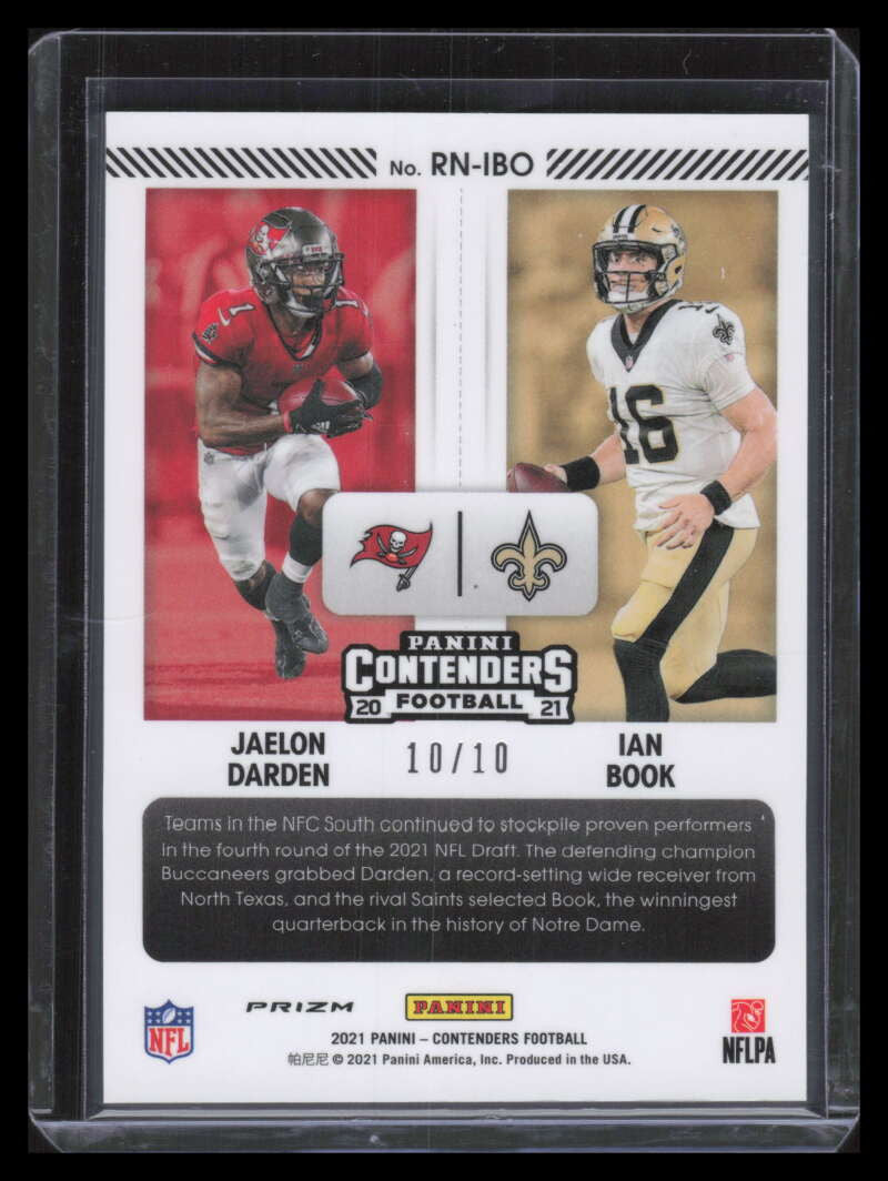 2021 Panini Contenders Optic Round Numbers Gold 22 Ian Book Darden Rookie 10/10