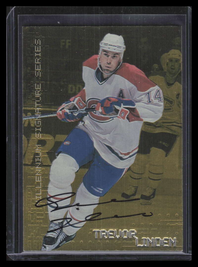 1999-00 BAP Millennium Autographs Gold 129 Trevor Linden Auto