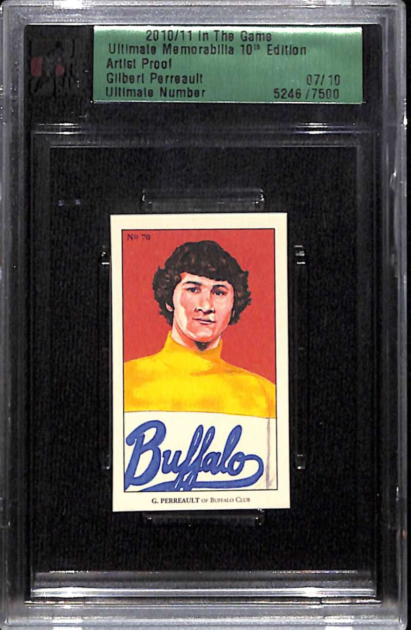 SOLD 153627 2010-11 ITG Ultimate Memorabilia Artist Proof 70 Gilbert Perreault 7/10