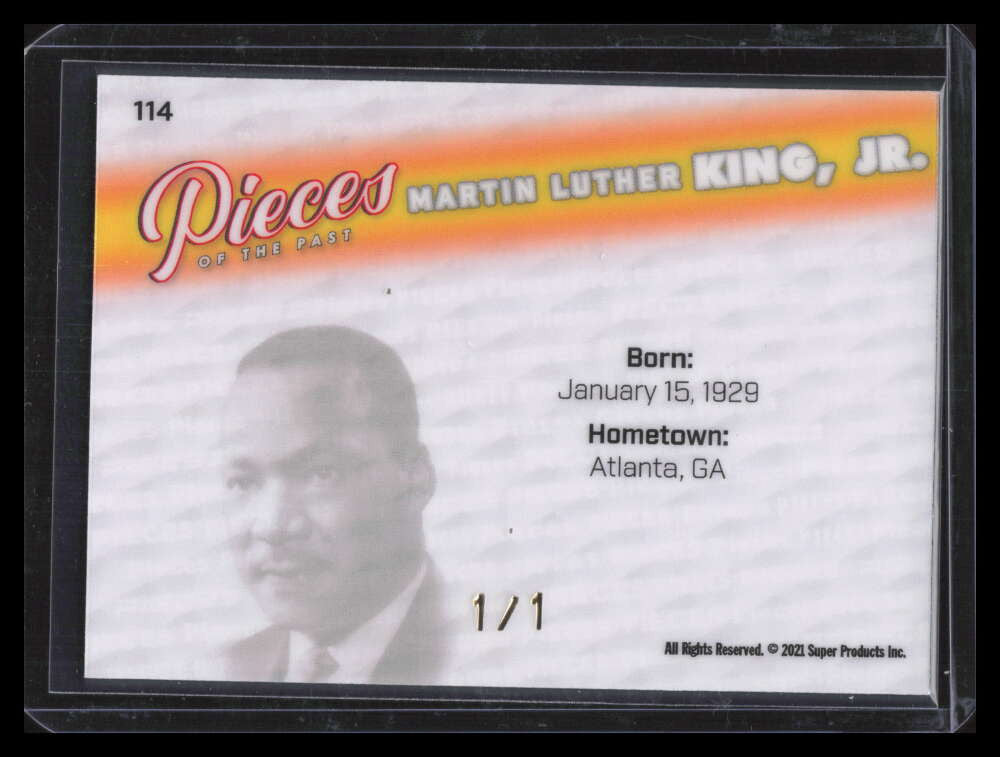 SOLD 153648 2021 Pieces of Past Historical Edition Pieces Blue 114 Martin Luther King Jr 1/1