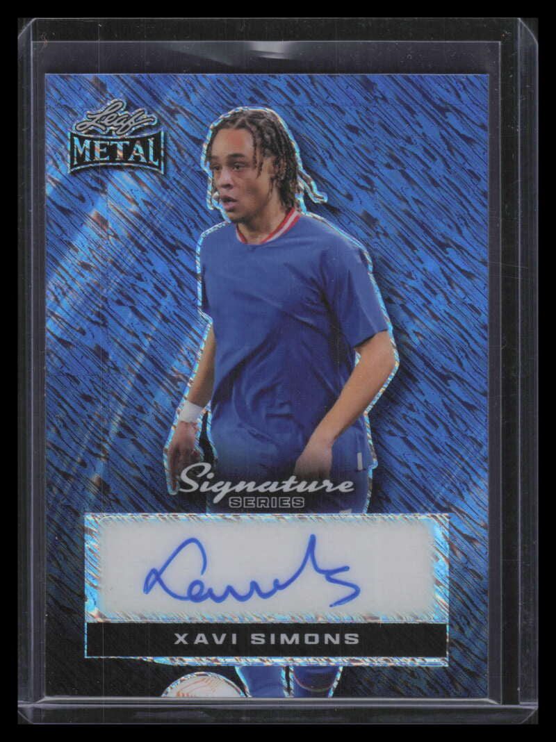 2024 Leaf Metal Signature Series Blue Shimmer blxs1 Xavi Simons Auto 1/1