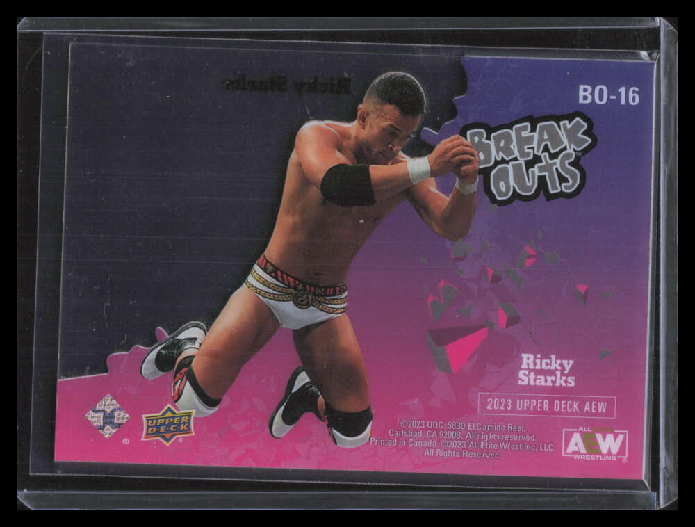 2023 Upper Deck AEW Breakouts Acetate Foilboard bo16 Ricky Starks