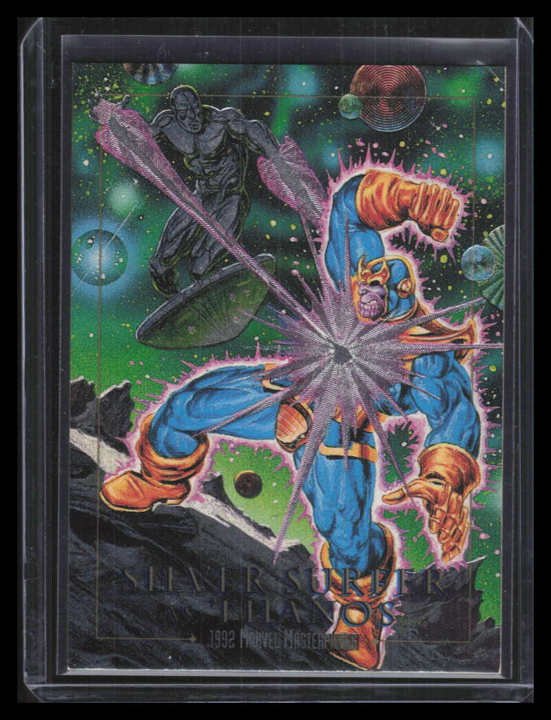 1992 SkyBox Marvel Masterpieces Battle Spectra 2d Silver Surfer vs. Thanos