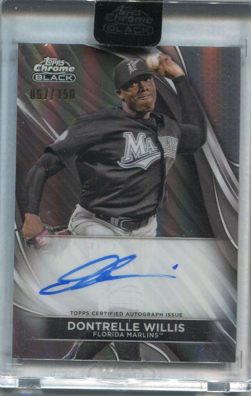 2024 Topps Chrome Black Autographs Refractor CBADWI Dontrelle Willis Auto 67/150