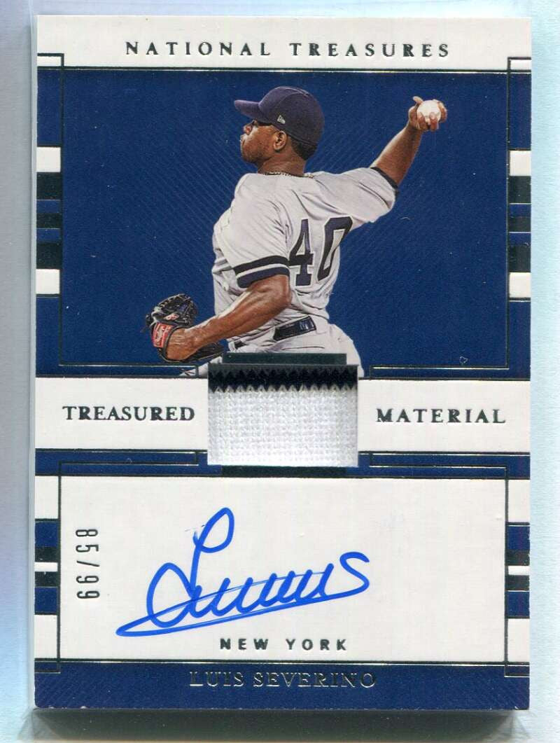 2020 National Treasures Treasured Signatures Luis Severino Jersey Auto 85/99
