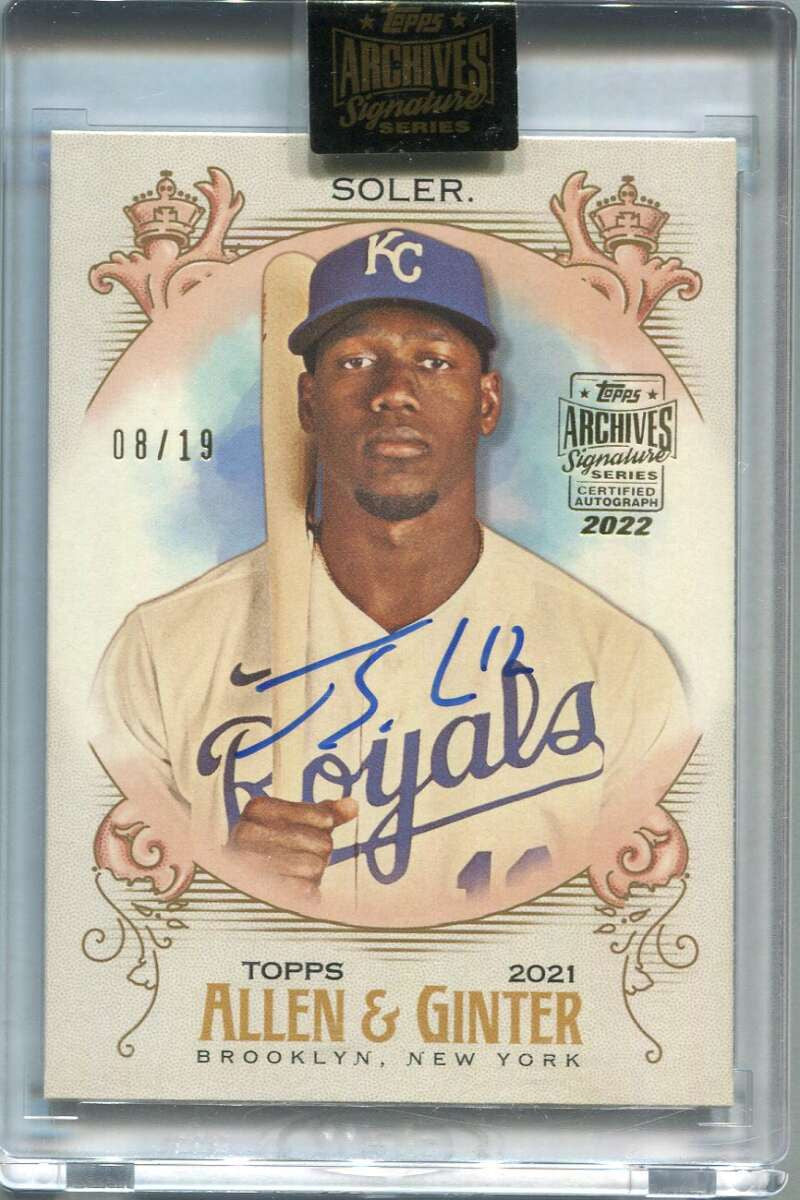 2022 Topps Archives Signature Series Jorge Soler Auto 8/19 2021 Allen and Ginter