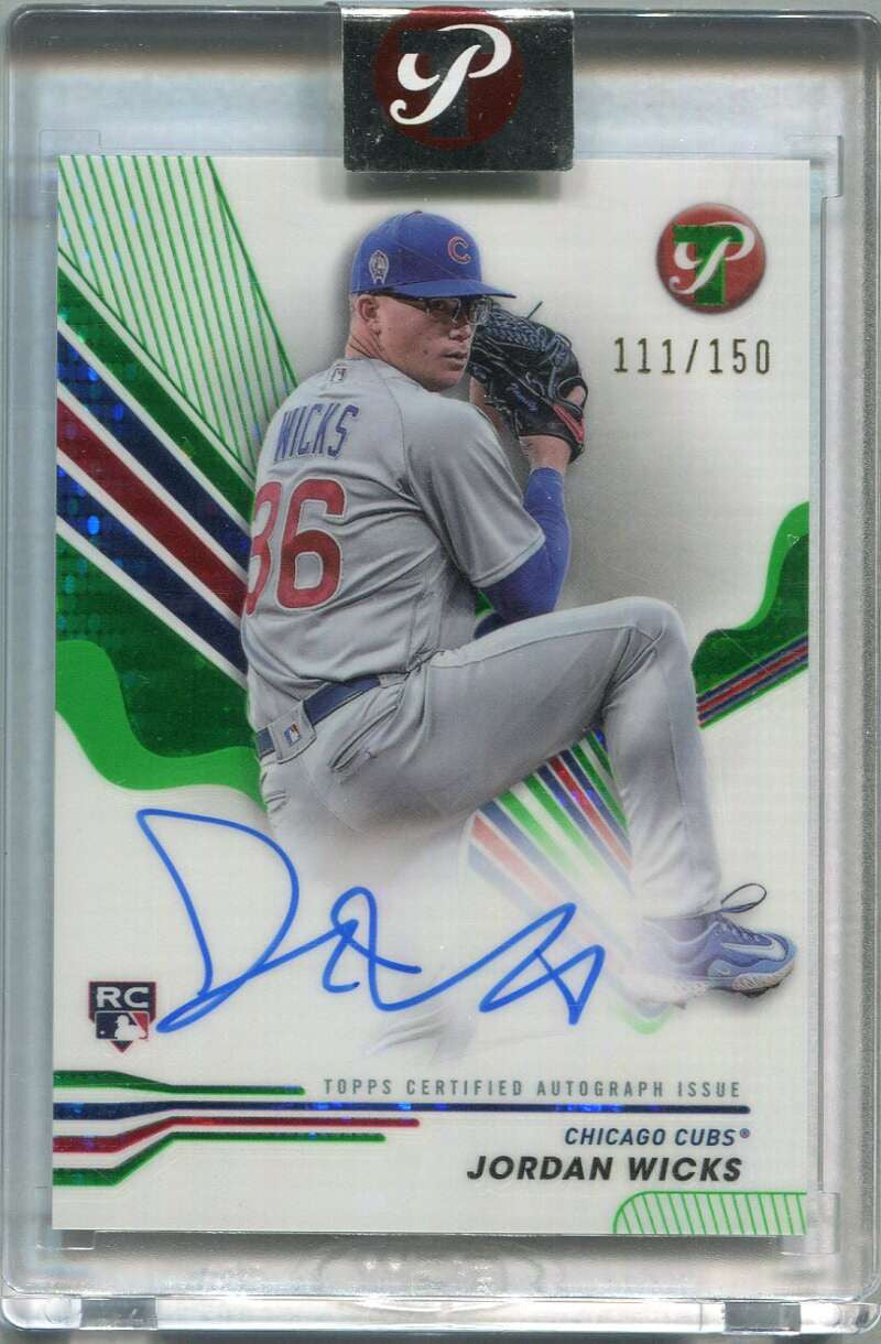 2024 Topps Pristine Autographs Green Refractor Jordan Wicks Rookie Auto 111/150