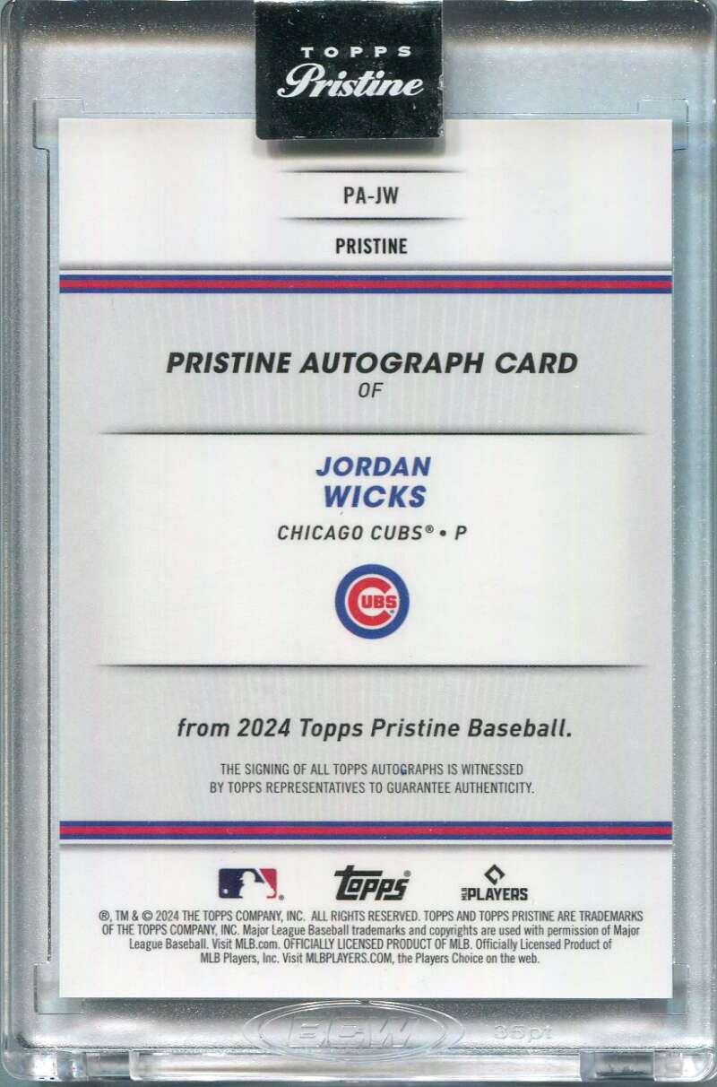 2024 Topps Pristine Autographs Green Refractor Jordan Wicks Rookie Auto 111/150