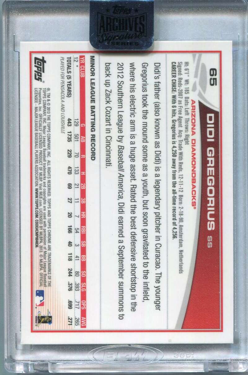 2018 Topps Archives Signature Series Didi Gregorius Auto 4/11 2013 Chrome Rookie