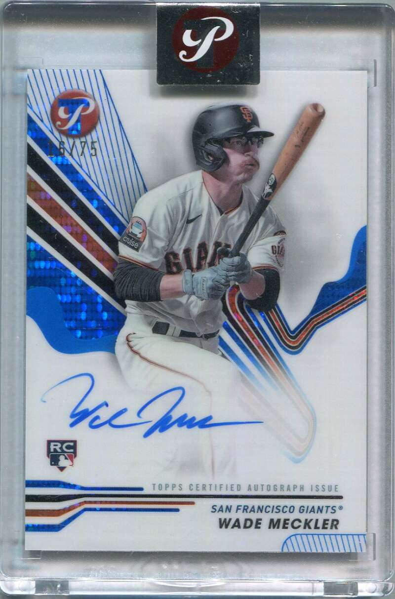 DELETE 153737 2024 Topps Pristine Autographs Blue Refractor Wade Meckler Rookie Auto 16/75