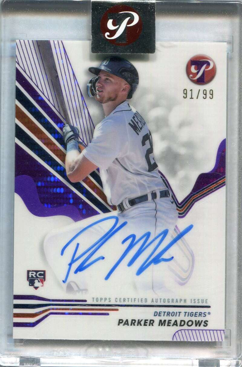 2024 Topps Pristine Autographs Purple Refractor Parker Meadows Rookie Auto 91/99