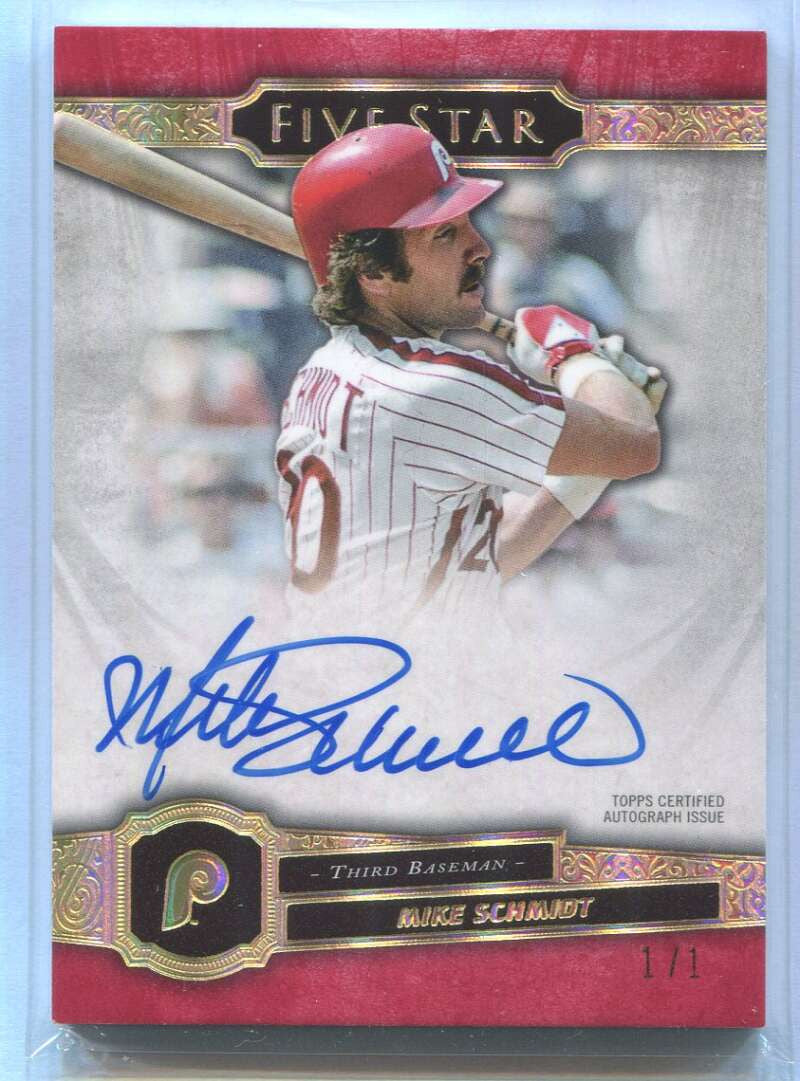 2021 Topps Five Star Autographs Red FSAMSQ Mike Schmidt Auto 1/1