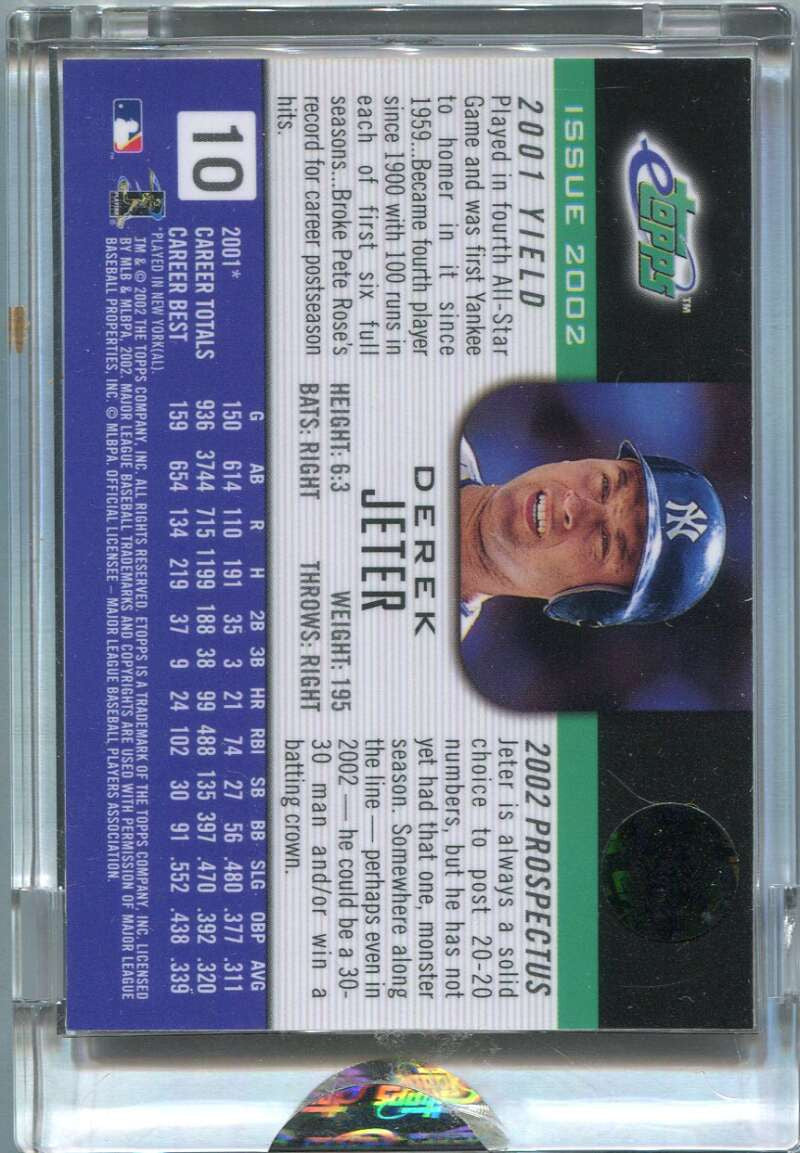 SOLD 153877 2002 eTopps 10 Derek Jeter /8000