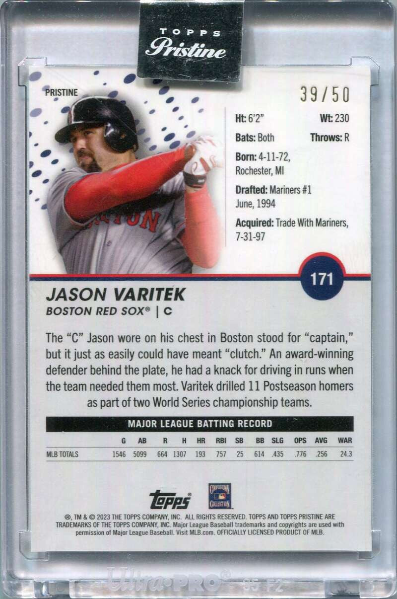 2023 Topps Pristine Gold Pristine Refractor 171 Jason Varitek 39/50